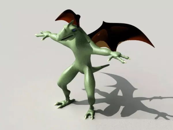 Lion Dragon On Pillar 3d model