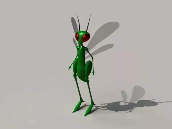 Realistic Yellow Dragonfly 3d model