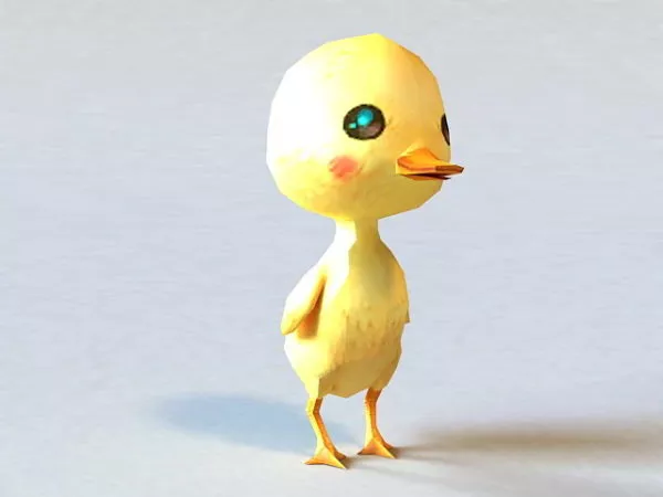 Cartoon Duckling 3d model Cartoon Duckling 3d model