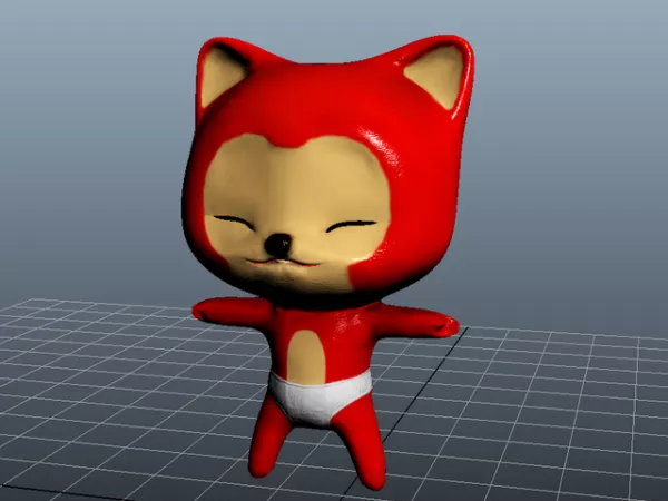 Cartoon Red Fox 3d model