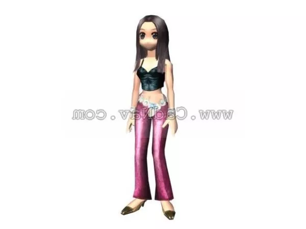 Cartoon Character Game Female Character 3d model Cartoon Character Game Female Character 3d model
