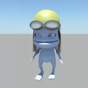 Cartoon Humanoid Frog 3d model