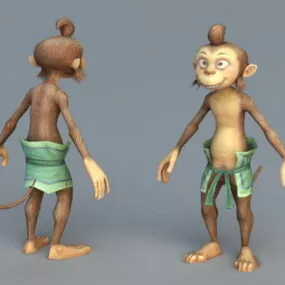 Cartoon Monkey Man 3d model