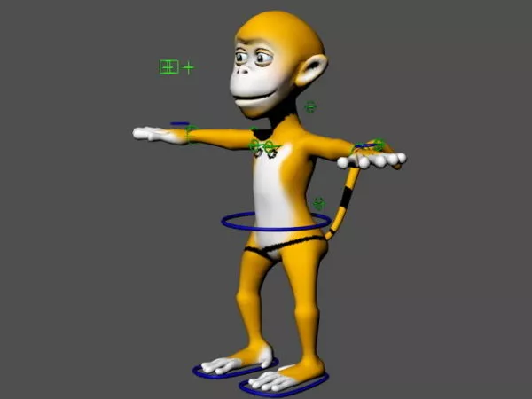 Cartoon Monkey Rig 3d model Cartoon Monkey Rig 3d model