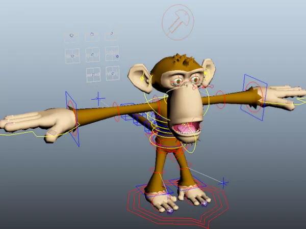 Cartoon Monkey Rigged 3d model Cartoon Monkey Rigged 3d model