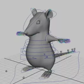 Cartoon Mouse Rigged 3d model