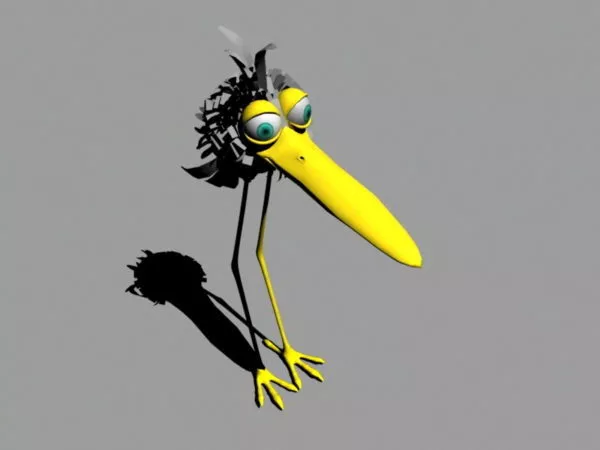 Cartoon Nestling 3d model Cartoon Nestling 3d model