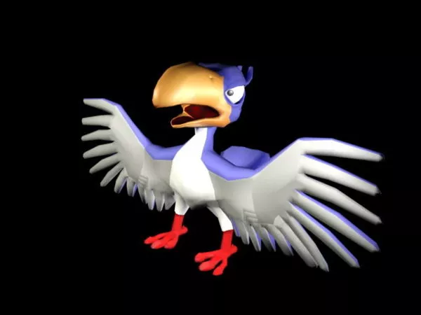 Undead Bird Skeleton 3d model