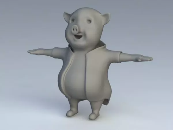 Cartoon Pig 3d model Cartoon Pig 3d model