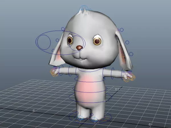 Cartoon Rabbit Rig 3d model Cartoon Rabbit Rig 3d model