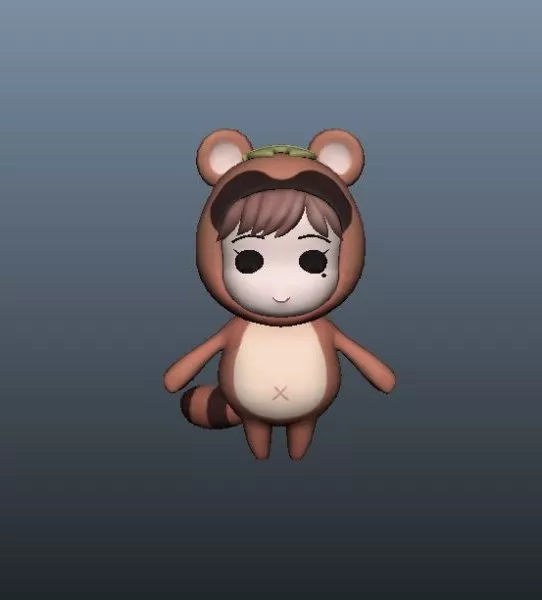 Children Toy Bear With Honey Jar 3d model