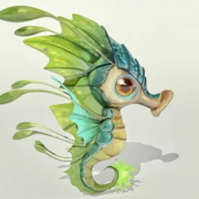 Cartoon Seahorse 3d model