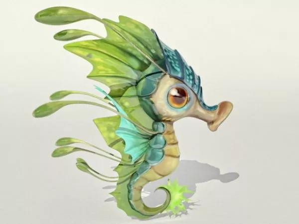 Seahorse Statue 3d model