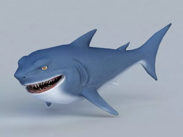 Cartoon Shark Rig 3d model Cartoon Shark Rig 3d model