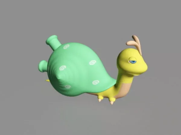 Cartoon Slow Snail 3d model Cartoon Slow Snail 3d model