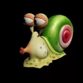 Cartoon Snail Rig 3d model