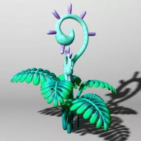 Cartoon Tree Fern 3d model