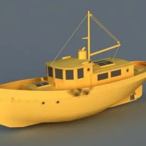 Cartoon Tug Boat 3d model