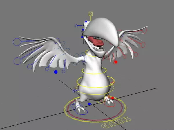 Cartoon Vulture Bird Rig 3d model Cartoon Vulture Bird Rig 3d model