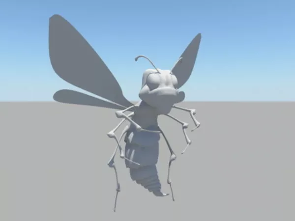 Cartoon Wasp 3d model Cartoon Wasp 3d model