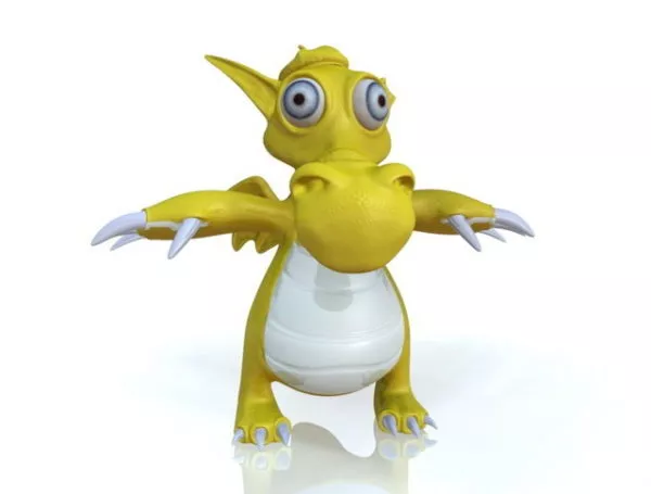 Blue Western Dragon 3d model