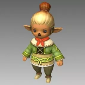 Cartoon Ancient Boy Character 3d model