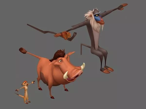 Lion King Characters Cartoon Animals 3d model Lion King Characters Cartoon Animals 3d model