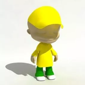 Cartoon Baseball Boy 3d model