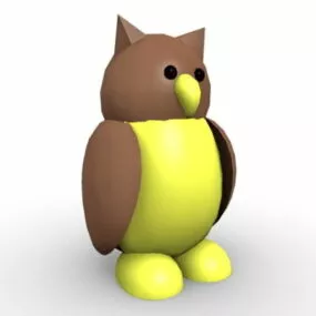 Cartoon Bird Woodpecker 3d model
