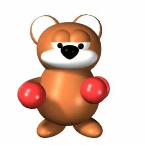 Toy Cartoon Boxing Cat 3d model