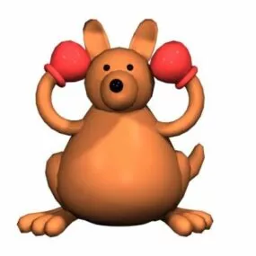 Toy Cartoon Boxing Kangaroo 3d model
