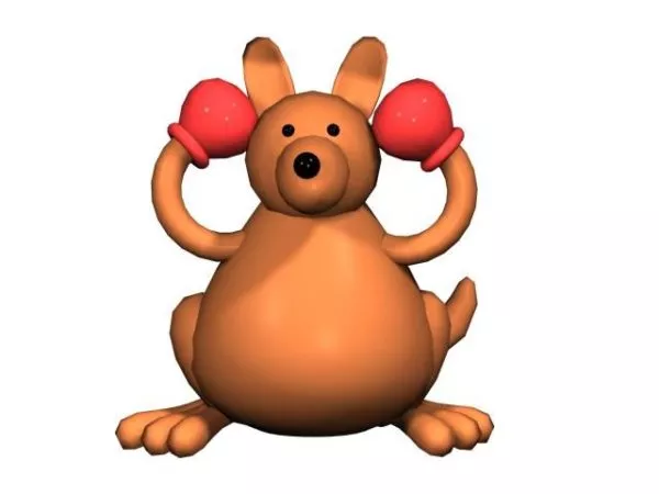 Toy Cartoon Boxing Kangaroo 3d model Toy Cartoon Boxing Kangaroo 3d model