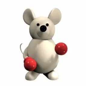 Toy Cartoon Boxing Mouse 3d model