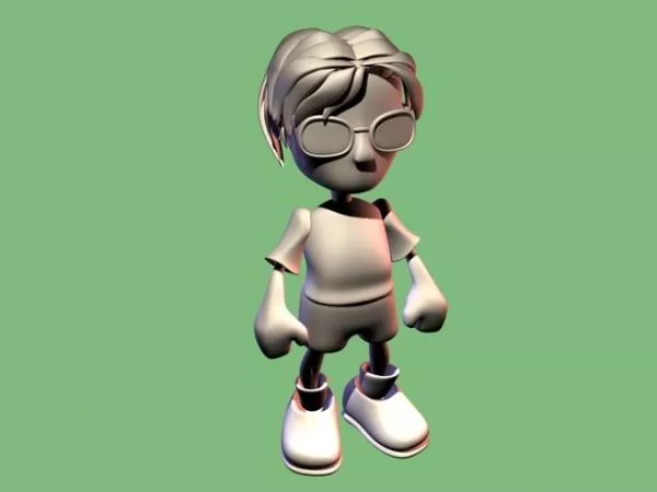 Character Boy Sitting Pose 3d model