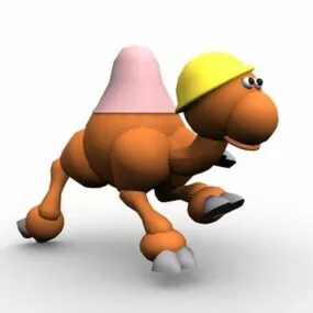 Cartoon Camel Running 3d model