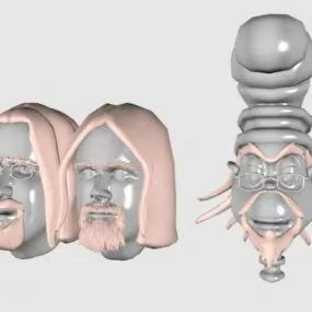 Cartoon Character Head Character 3d model