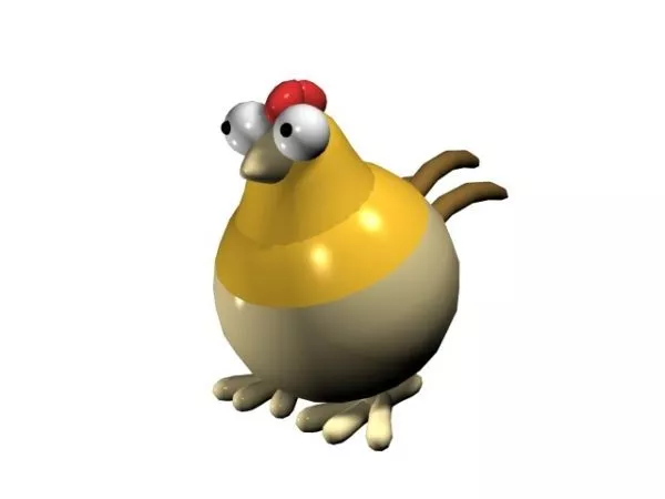 Cartoon Chicken Toy 3d model Cartoon Chicken Toy 3d model