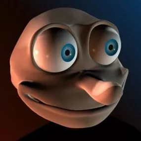 Cartoon Clown Face 3d model