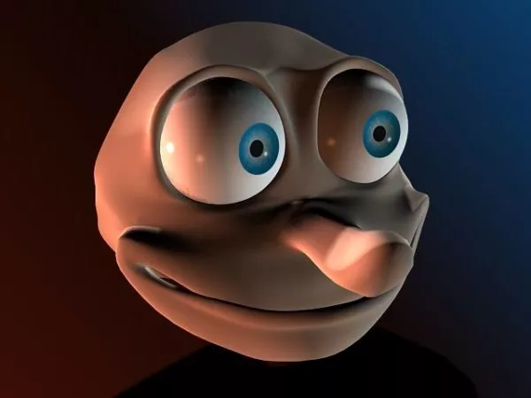 Cartoon Clown Face 3d model Cartoon Clown Face 3d model