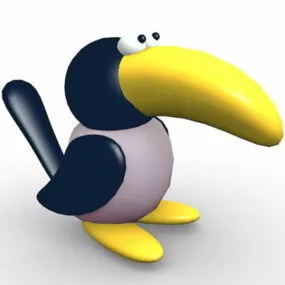 Cartoon Crow Animal 3d model