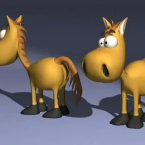 Cartoon Cute Little Horse Character 3d model