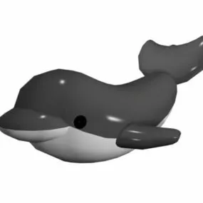 Cartoon Dolphin Toy 3d model