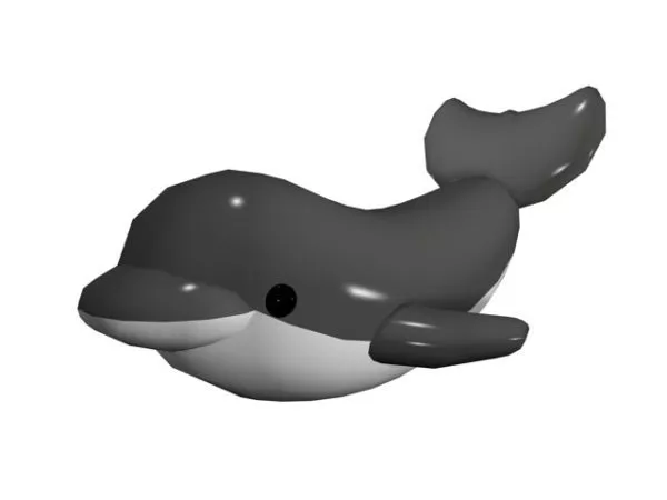 Cartoon Dolphin Toy 3d model Cartoon Dolphin Toy 3d model