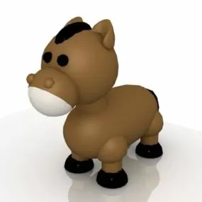 Cartoon Donkey Toy 3d model