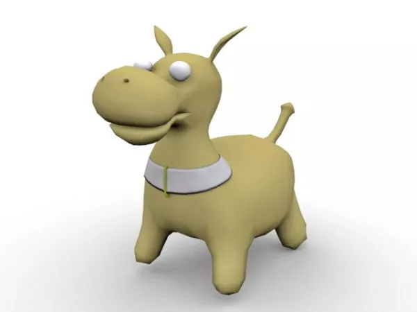Funny Donkey Cartoon Character 3d model