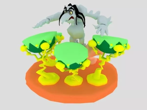 Cartoon Drummer Monster Character 3d model Cartoon Drummer Monster Character 3d model
