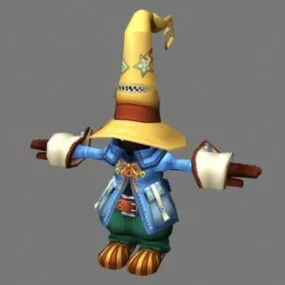 Cartoon Evil Wizard Character 3d model