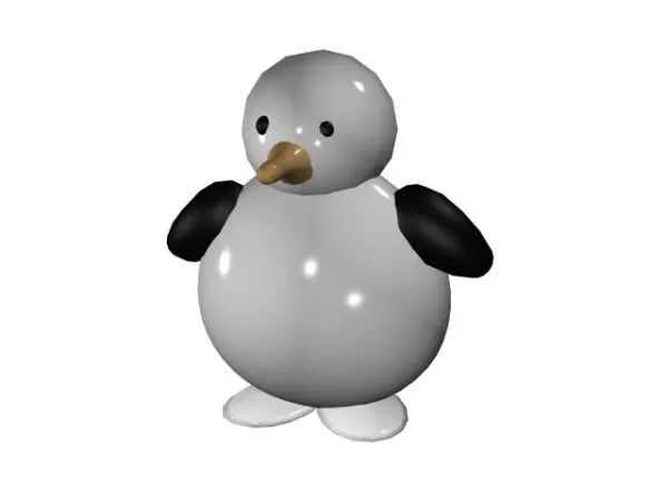 Cartoon Fat Penguin Toy 3d model Cartoon Fat Penguin Toy 3d model