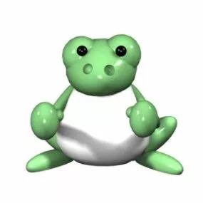 Toy Cartoon Frog Boxing Gloves 3d model