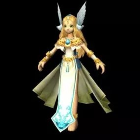 Cartoon Girl In Fusionfall Character 3d model